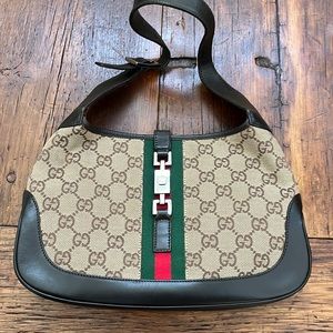 Gucci GG monogram web Jackie bag. Small version. Dust bag.